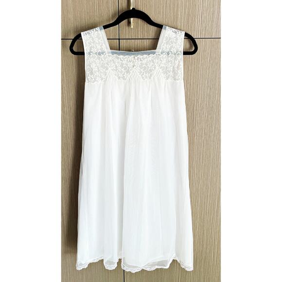 VTG Radcliffe 40s MCM Sheer Lace Babydoll Robe Gown Boudoir Love Regencycore - Picture 6 of 9